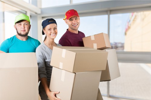 Flat removals team planning a move in Westminster apartment building