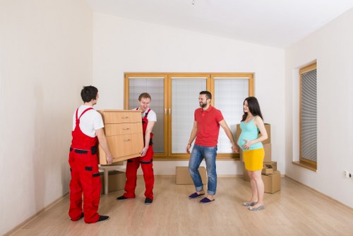 Removal van in Westminster handling a small flat move