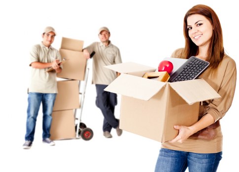 Careful loading of household furniture for transport in central London