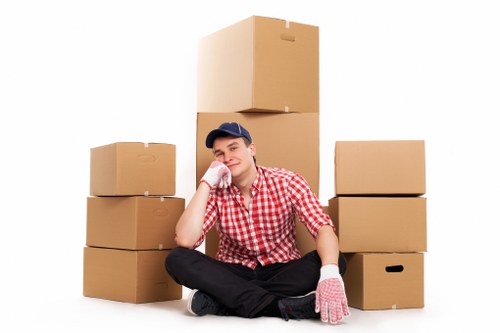 Loading household furniture into a removal truck in Westminster